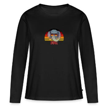 RDA - T-shirt manches longues Premium bio Femme - noir - Devant - Julia (174cm)
