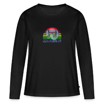 Mauritius - Women's Premium Organic Long Sleeve Shirt - black - Front - Julia (174cm)