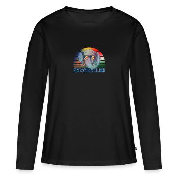Seychelles - Women's Premium Organic Long Sleeve Shirt - black - Front - Julia (174cm)