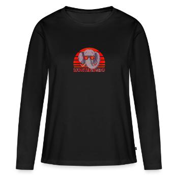 Monténégro - T-shirt manches longues Premium bio Femme - noir - Devant - Julia (174cm)