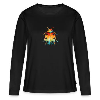 ladybug - Women's Premium Organic Long Sleeve Shirt - black - Front - Julia (174cm)