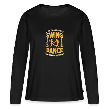 Swing Swing-Musik - Frauen Premium Bio Langarmshirt - Schwarz - Vorne - Julia (174cm)