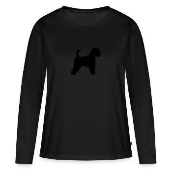 Irish Soft Coated Wheaten Terrier - T-shirt manches longues Premium bio Femme - noir - Devant - Julia (174cm)