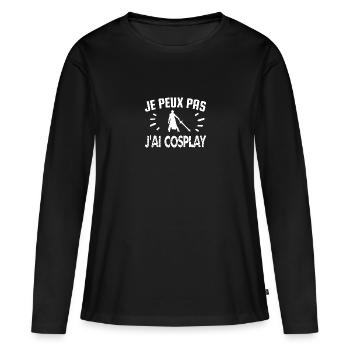 je peux pas j'ai cosplay - T-shirt manches longues Premium bio Femme - noir - Devant - Julia (174cm)