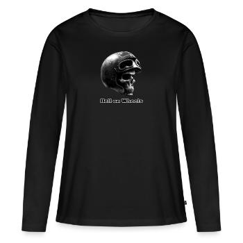 L’enfer sur roues - T-shirt manches longues Premium bio Femme - noir - Devant - Julia (174cm)