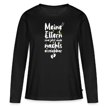 Meine Eltern Sind Jetzt Auch Nac... - Frauen Premium Bio Langarmshirt - Schwarz - Vorne - Julia (174cm)
