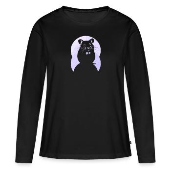 Rongeur de Guinée - T-shirt manches longues Premium bio Femme - noir - Devant - Julia (174cm)