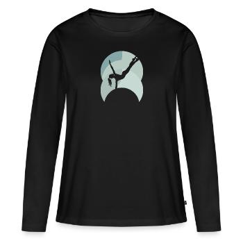 Gymnaste Handstand - T-shirt manches longues Premium bio Femme - noir - Devant - Julia (174cm)
