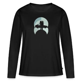 Car salesman sports car - Women's Premium Organic Long Sleeve Shirt - black - Front - Julia (174cm)