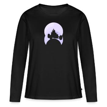 Coureur de voitures d’autocross - T-shirt manches longues Premium bio Femme - noir - Devant - Julia (174cm)