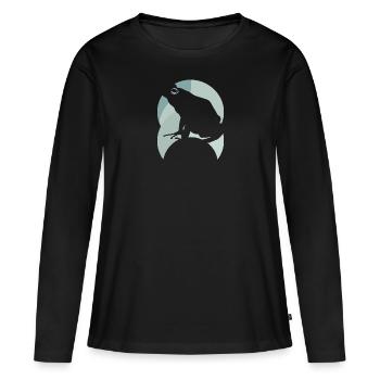 Fromage blanc grenouille amphibien - T-shirt manches longues Premium bio Femme - noir - Devant - Julia (174cm)