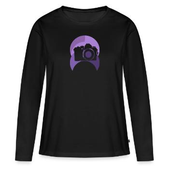 Photographie Photographie Photographe - T-shirt manches longues Premium bio Femme - noir - Devant - Julia (174cm)