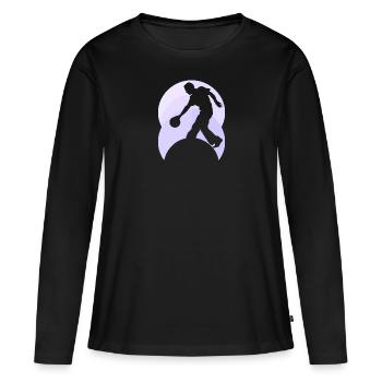 Bowling Bowlingteam Pin - Frauen Premium Bio Langarmshirt - Schwarz - Vorne - Julia (174cm)