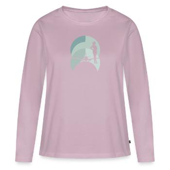 Flugbegleiter Flug - Frauen Premium Bio Langarmshirt - Altrosa - Vorne - Julia (174cm)