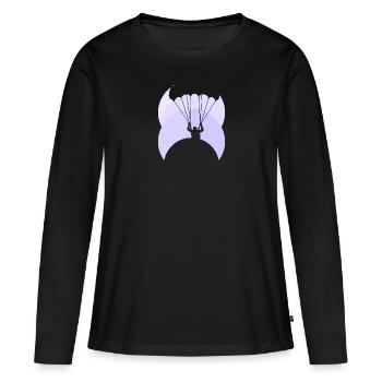 Paragliding Air - Women's Premium Organic Long Sleeve Shirt - black - Front - Julia (174cm)
