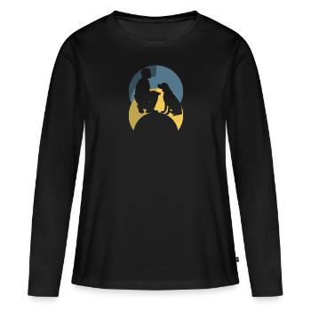 Hundetrainer Hundetraining - Frauen Premium Bio Langarmshirt - Schwarz - Vorne - Julia (174cm)