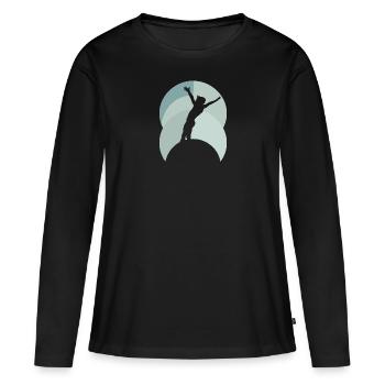 Équilibre sur les mains de gymnastique - T-shirt manches longues Premium bio Femme - noir - Devant - Julia (174cm)