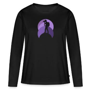 Photographe Photographie - T-shirt manches longues Premium bio Femme - noir - Devant - Julia (174cm)