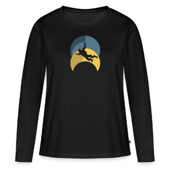 Parachuting Luft Adrenalin - Frauen Premium Bio Langarmshirt - Schwarz - Vorne - Julia (174cm)
