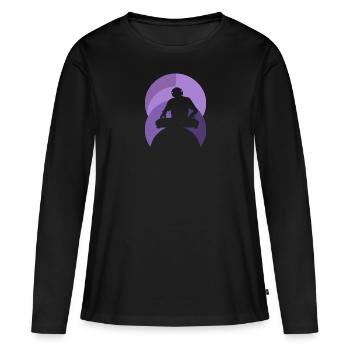 DJ Disc Jockey - Women's Premium Organic Long Sleeve Shirt - black - Front - Julia (174cm)
