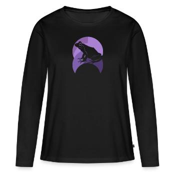 Amphibian Frog - Women's Premium Organic Long Sleeve Shirt - black - Front - Julia (174cm)