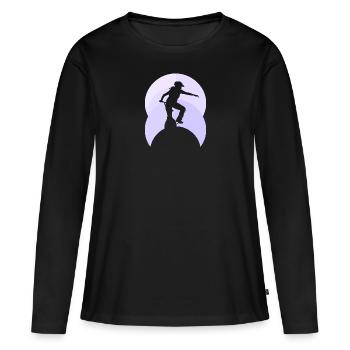 Einradfahren Artist - Frauen Premium Bio Langarmshirt - Schwarz - Vorne - Julia (174cm)