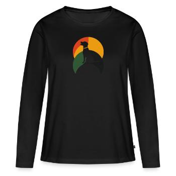 École canine Éducateur canin - T-shirt manches longues Premium bio Femme - noir - Devant - Julia (174cm)