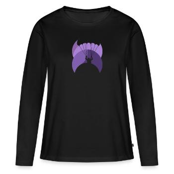 Paragliding Skydiving - Women's Premium Organic Long Sleeve Shirt - black - Front - Julia (174cm)