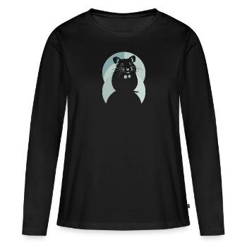 Mouse Guinea - Women's Premium Organic Long Sleeve Shirt - black - Front - Julia (174cm)