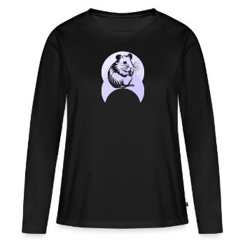 Hamster Nagetier - Frauen Premium Bio Langarmshirt - Schwarz - Vorne - Julia (174cm)