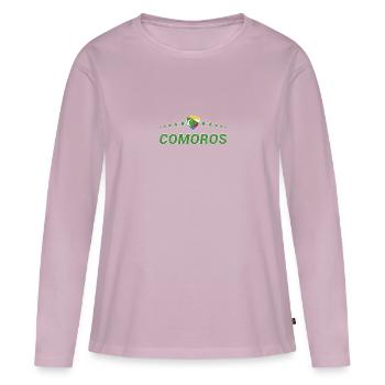 Comoros - Women's Premium Organic Long Sleeve Shirt - dusky pink - Front - Julia (174cm)
