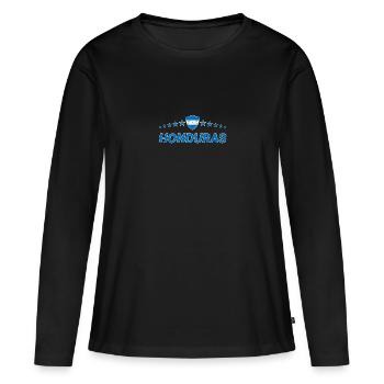Honduras - Frauen Premium Bio Langarmshirt - Schwarz - Vorne - Julia (174cm)