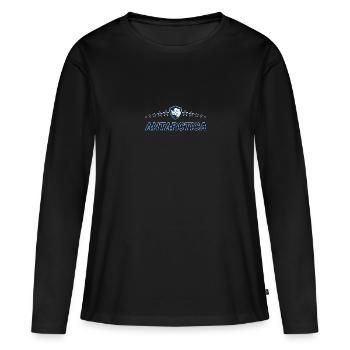 Antarctique - T-shirt manches longues Premium bio Femme - noir - Devant - Julia (174cm)