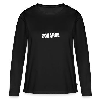 zonarde - T-shirt manches longues Premium bio Femme - noir - Devant - Julia (174cm)