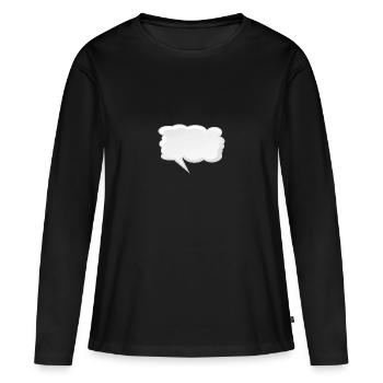 Bulle vide à remplir - T-shirt manches longues Premium bio Femme - noir - Devant - Julia (174cm)
