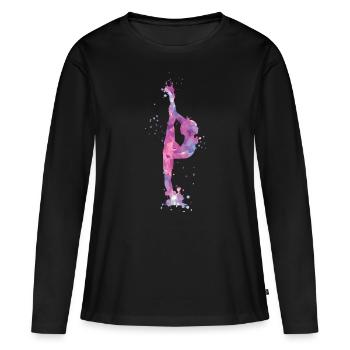 gymnast - Women's Premium Organic Long Sleeve Shirt - black - Front - Julia (174cm)