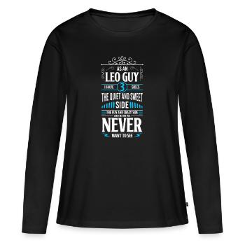 Signe du zodiaque étoiles superstition - T-shirt manches longues Premium bio Femme - noir - Devant - Julia (174cm)