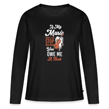 Street Musician Art Lifestyle Entertainer - Women's Premium Organic Long Sleeve Shirt - black - Front - Julia (174cm)