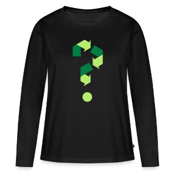 recyclage - T-shirt manches longues Premium bio Femme - noir - Devant - Julia (174cm)