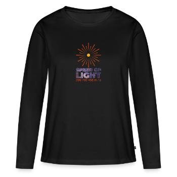 Speed of light - Women's Premium Organic Long Sleeve Shirt - black - Front - Julia (174cm)
