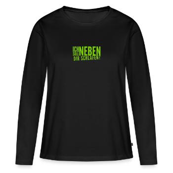 ich mag dich - Frauen Premium Bio Langarmshirt - Schwarz - Vorne - Julia (174cm)