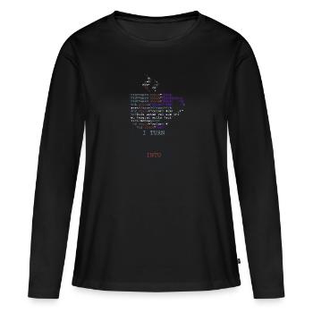 Turn Coffee into Code - Frauen Premium Bio Langarmshirt - Schwarz - Vorne - Julia (174cm)