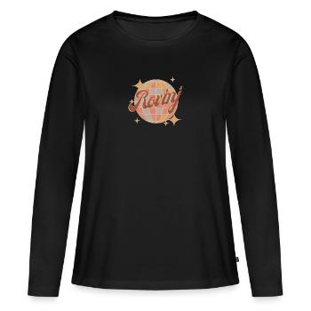 Rovinj Kroatien Retro-Vintage-Design Diskokugel - Frauen Premium Bio Langarmshirt - Schwarz - Vorne - Julia (174cm)