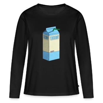 Mardi - T-shirt manches longues Premium bio Femme - noir - Devant - Julia (174cm)