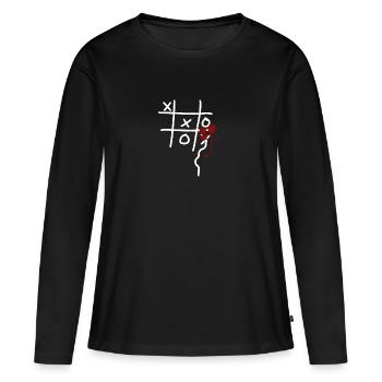 XXO 3 Wins Lost Funny Picture Game Night - Women's Premium Organic Long Sleeve Shirt - black - Front - Julia (174cm)