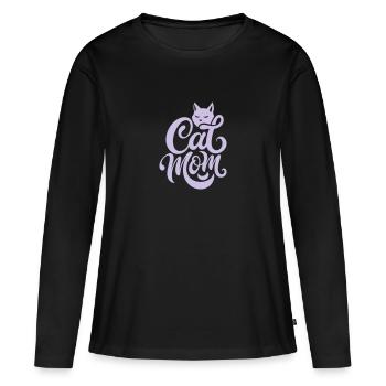 Tolles Geschenk für jede Katzenliebhaberin! TOP! - Frauen Premium Bio Langarmshirt - Schwarz - Vorne - Julia (174cm)