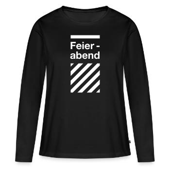 Feierabend - White - Frauen Premium Bio Langarmshirt - Schwarz - Vorne - Julia (174cm)