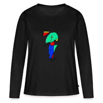 art - T-shirt manches longues Premium bio Femme - noir - Devant - Julia (174cm)