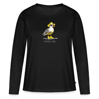 Moin - Seagull - Women's Premium Organic Long Sleeve Shirt - black - Front - Julia (174cm)