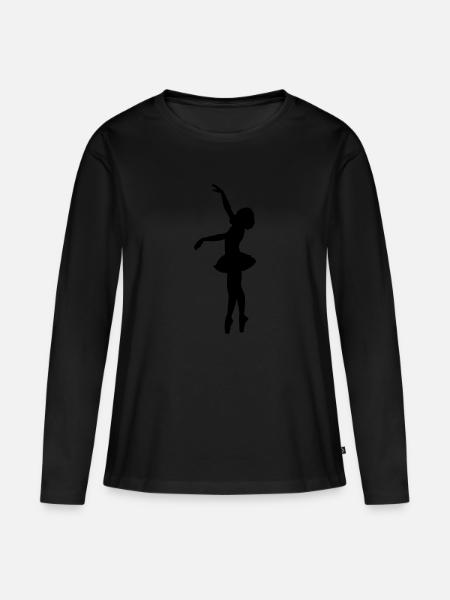 Ballerina - Frauen Premium Bio Langarmshirt - Schwarz